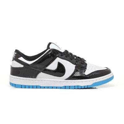 Tênis Dunk Low Branco Preto Verniz